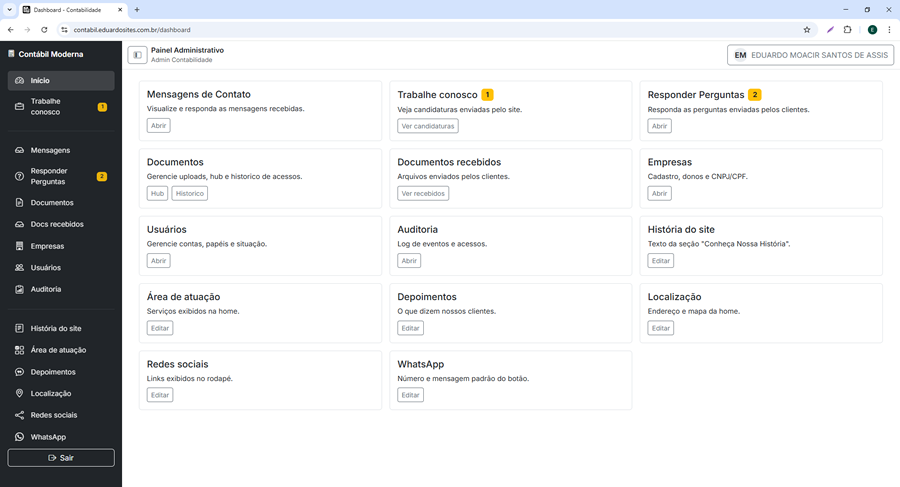 Relat&oacute;rios do sistema Cont&aacute;bil Desk
